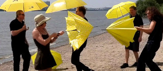 video - yellow umbrella