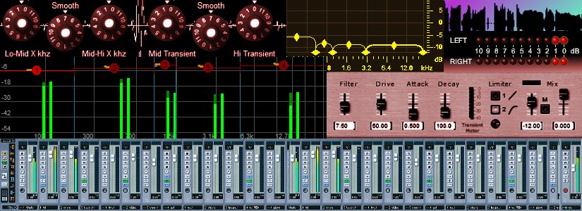 an infinite number of mixer channels, multiband compressors, ...